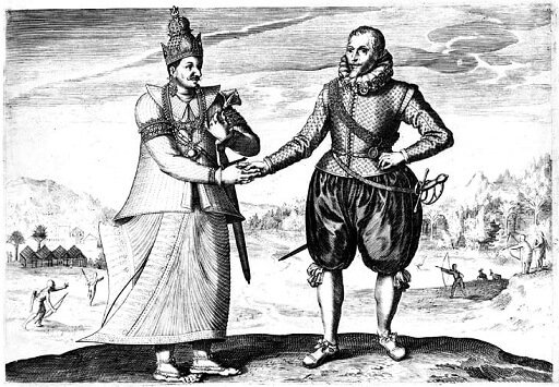 Ceylon Cinnamon vs Cassia Cinnamon - King Vimaladharmasurya I of Kandy receiving Dutch explorer Joris van Spilbergen, 1603
